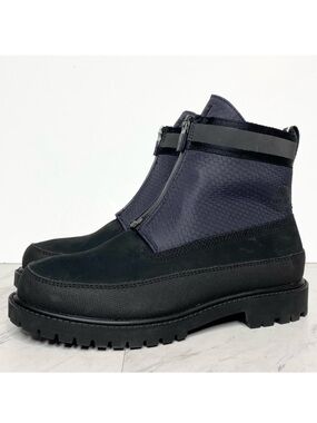 New! Timberland Heritage Front Zip Black Boot 6 1/2